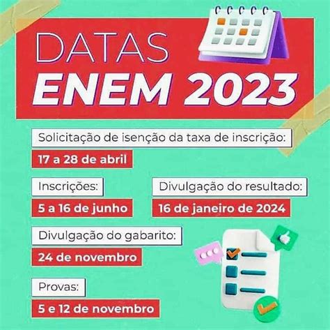 data isenção enem 2023